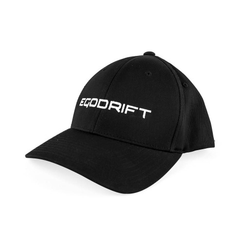 EGODRIFT Double-Stitched Logo Cap, Flexfit Classic Black