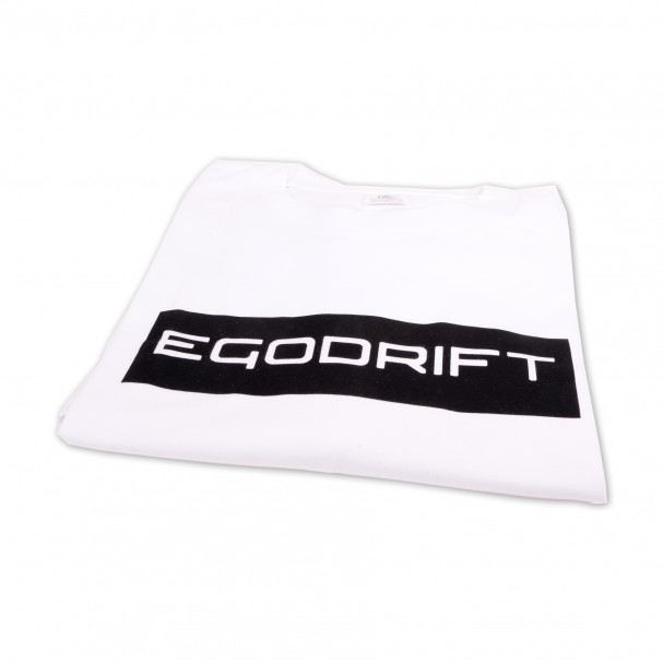 EGODRIFT Black Logo Bar Mens Shirt, White - 
